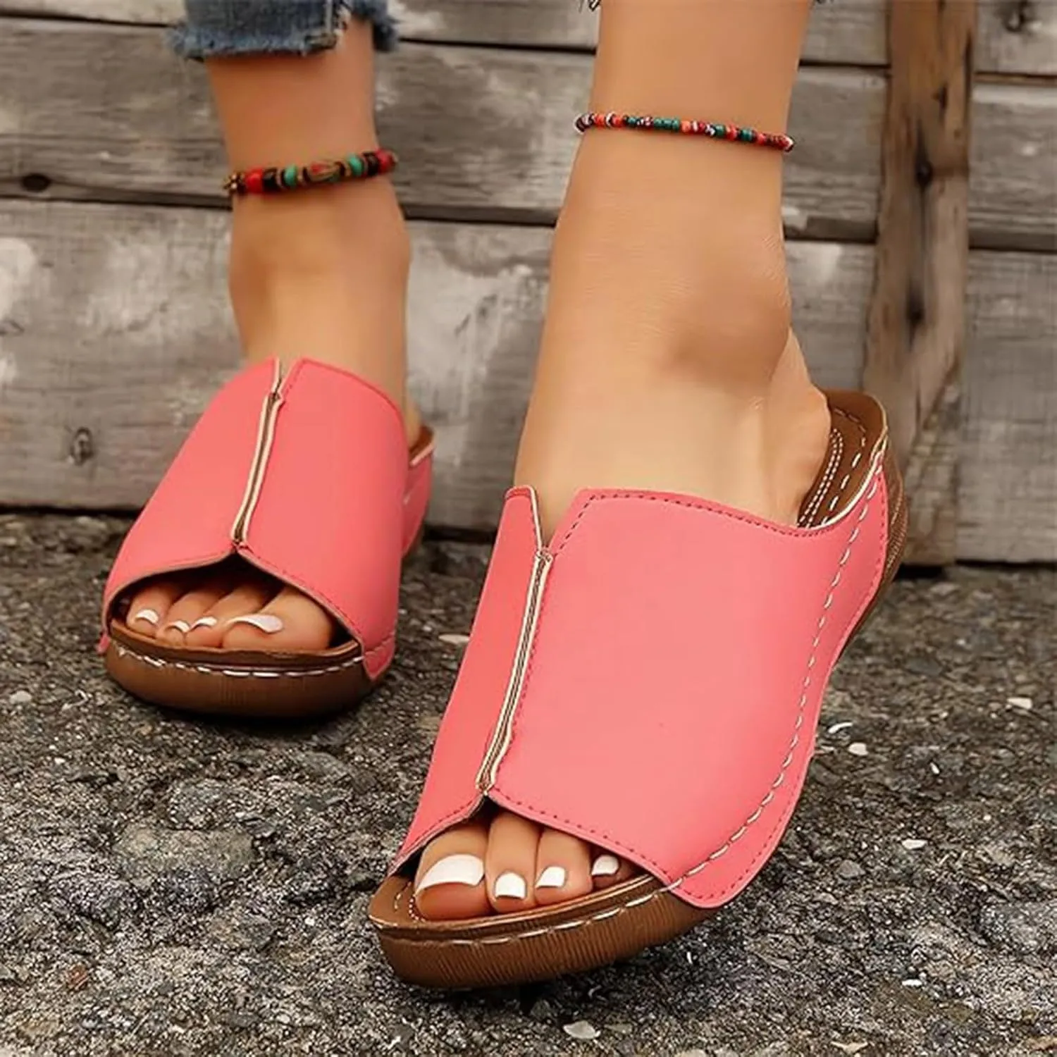 Orthopedic Sandals for Women Dressy Damping Sole Upgradation Stretch Summer Sandals Arch Support Walking Sandals
