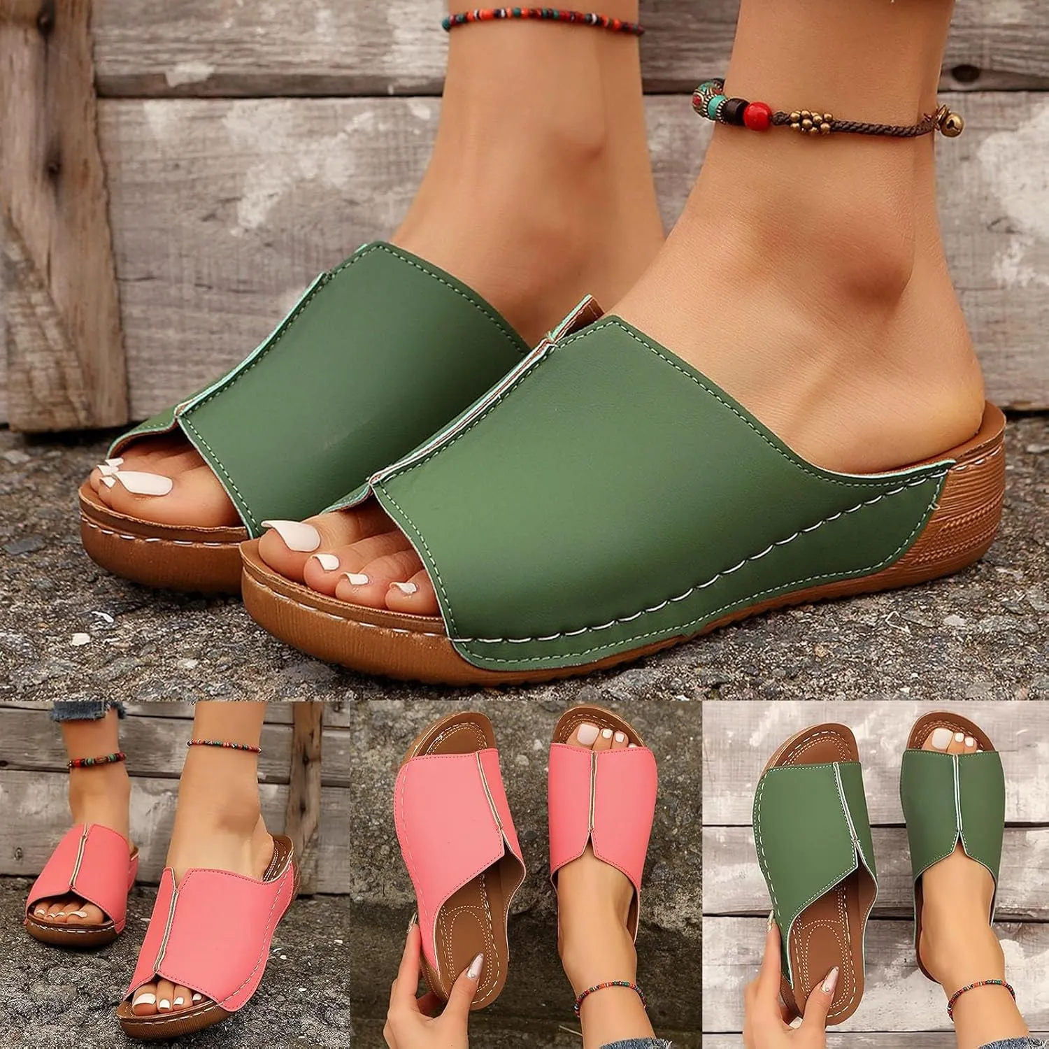 Orthopedic Sandals for Women Dressy Damping Sole Upgradation Stretch Summer Sandals Arch Support Walking Sandals