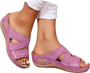 Orthopedic Sandals for Women Dressy Summer Comfortable Sandals with Arch Support Wedge Sandals Flip Flops Sandals