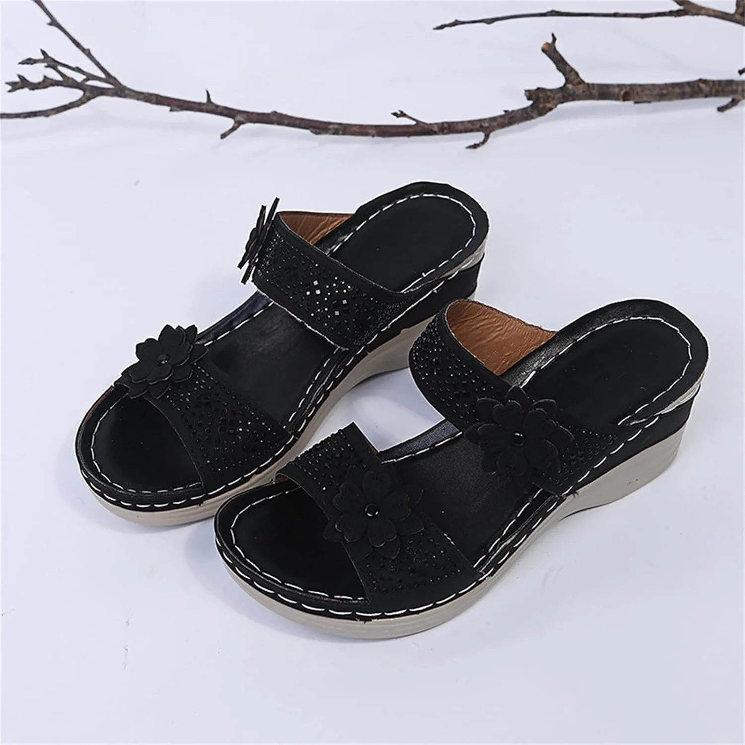 Orthopedic Sandals for Women Platform Wedge Sandals Anti-Slip Slippers Wide Width Sandals Comfortable Summer Shoes