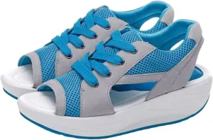 Orthopedic Sandals for Women Tennis Cutout Sport Platform Shoes Lace Up Muffin Sneaker Casual Beach Outdoor Walk Shoes