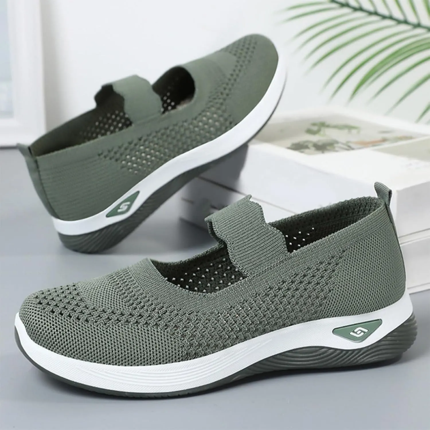 Orthopedic Shoes for Women 2025 Comfortable Breathable Walking Comfortable Slip on Sneakers Lightweight Sneaker Non Slip Shoes with Arch Support Sneakers