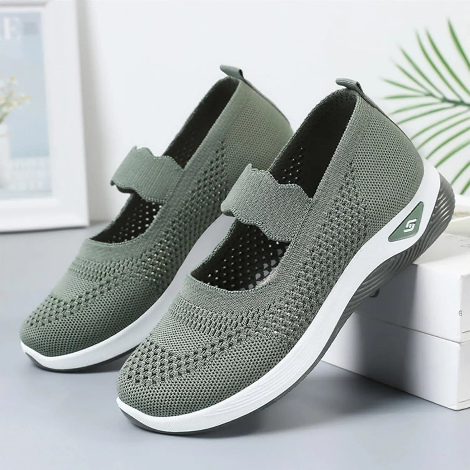 Orthopedic Shoes for Women 2025 Comfortable Breathable Walking Comfortable Slip on Sneakers Lightweight Sneaker Non Slip Shoes with Arch Support Sneakers