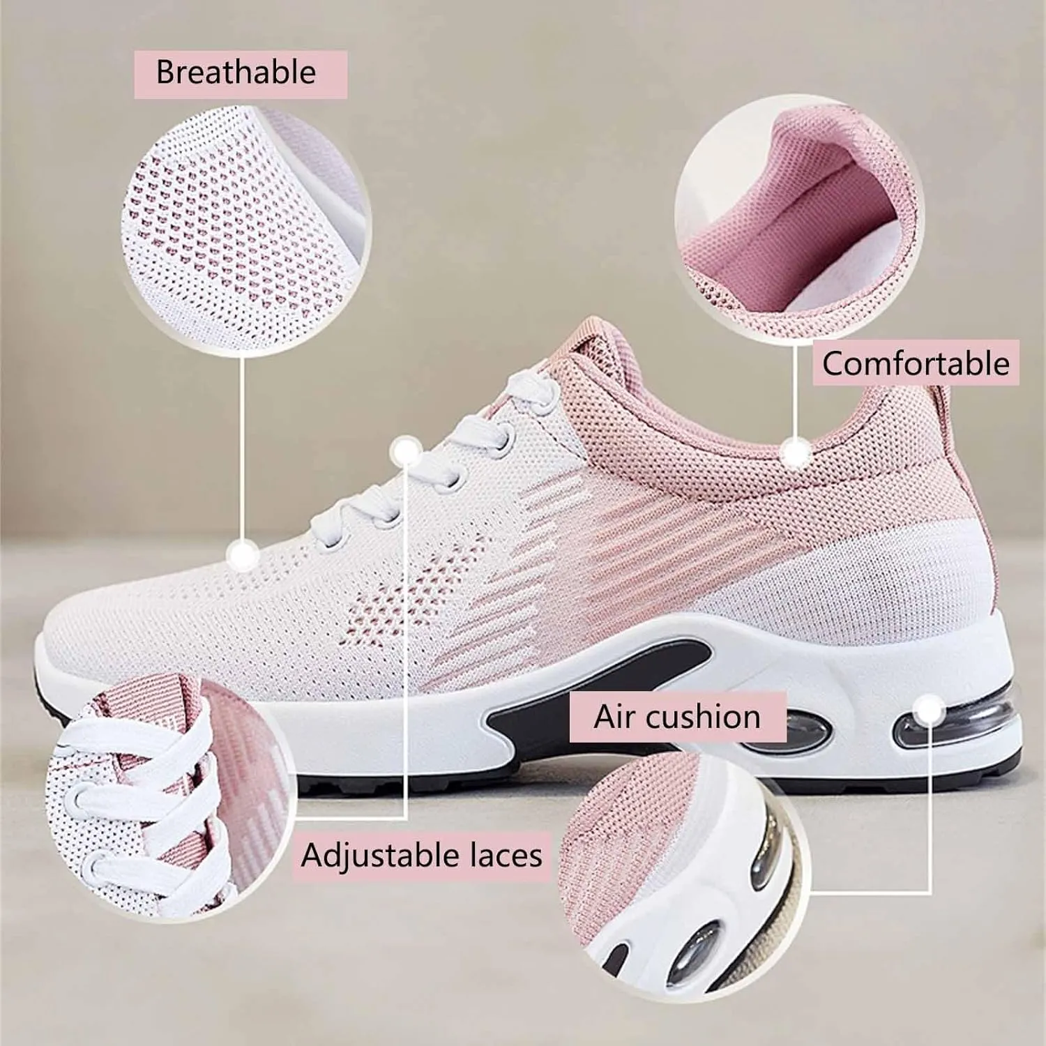 Orthopedic Sneakers for Women 2025 Womens Orthotic Stylish Walking Shoes Running Shoe Non Slip Walk Sneaker Mesh Air Cushion Sneakers for Gym Workout Sports