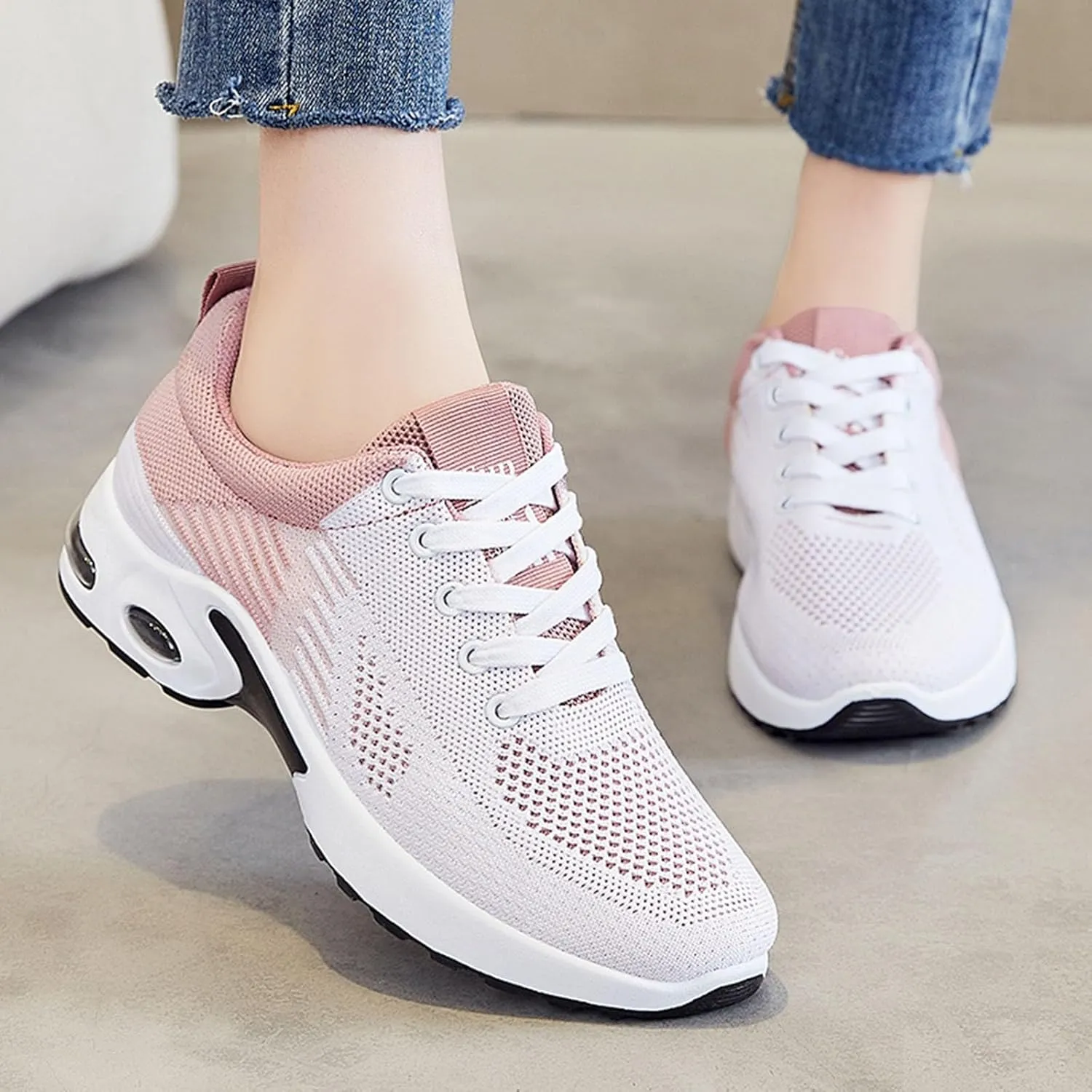 Orthopedic Sneakers for Women 2025 Womens Orthotic Stylish Walking Shoes Running Shoe Non Slip Walk Sneaker Mesh Air Cushion Sneakers for Gym Workout Sports
