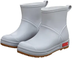 Outdoor Work Booties Women's Mid Tube Rain Boots Non Slip And Waterproof Rubber Shoes Kitchen Water Shoes Outdoor Gardening Work