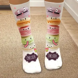 Personalized Macaron Tube Socks
