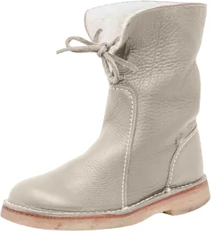 Platform Boots Ankle Boots for Women Casual Winter Round Head Lace-Up Solid Color Flat Bottom Large Size Snow Booties