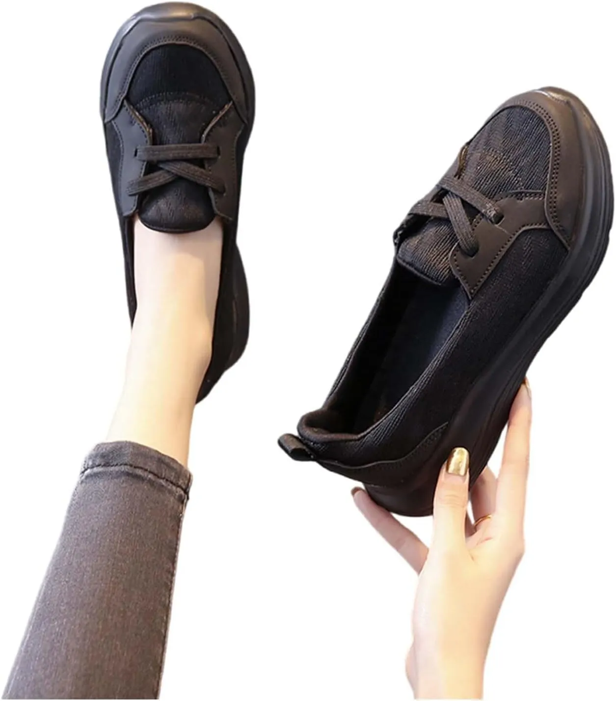 Running Shoes for Women Boots Casual Shoes Slip On White Platform Sneakers Sneakers Walking Memory Foam Athletic Black Tennis Shoe White Loafers