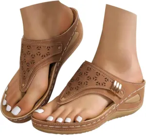 Sandals for Women 2025 Comfortable Orthopedic Gladiator Dress Wedge Sandals Trendy Boho Beach Sandal Flip Flops