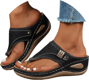 Sandals for Women 2025 Comfortable Orthopedic Gladiator Dress Wedge Sandals Trendy Boho Beach Sandal Flip Flops
