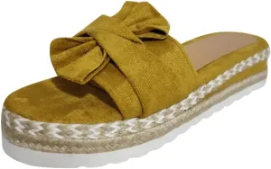 Sandals for Women Flat,Women's 2024 Bow Knot Comfy Platform Sandal Shoes Summer Beach Travel Fashion Slipper Flip Flops