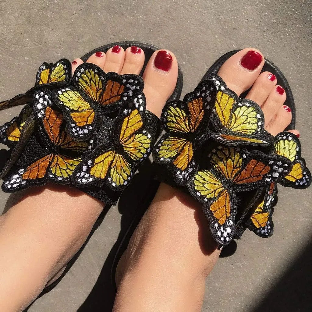 Sandals for Women Flat,Womens Slip On Flip Flops Bow Tie Strappy Slides Beach Thong Slipper Summer Gladiator Flat Sandals