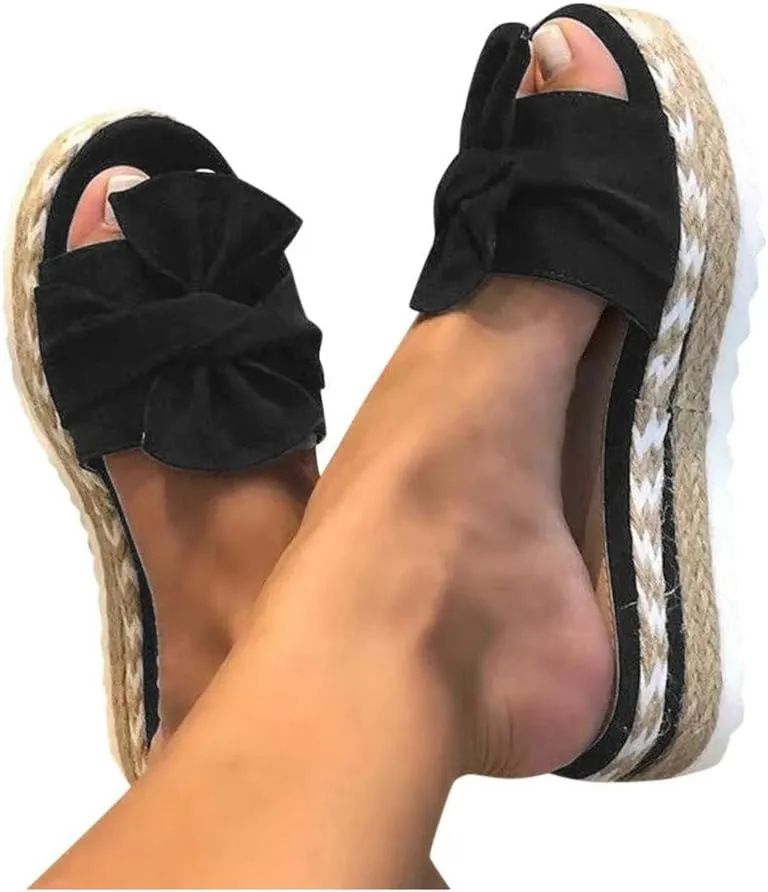 Sandals for Women Wide Width,Women's 2020 Comfy Platform Sandal Shoes Summer Beach Travel Fashion Slipper Flip Flops