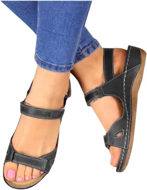 Sandals for Women,Orthopedic Open Toe Sandals Premium Comfy Casual Flat Wedge Shoes for Summer Outdoor
