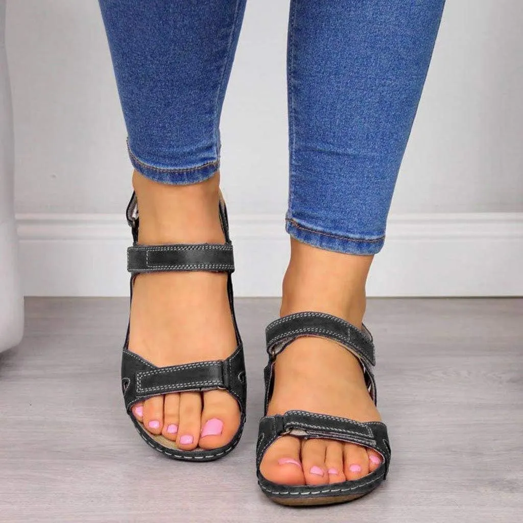Sandals for Women,Orthopedic Open Toe Sandals Premium Comfy Casual Flat Wedge Shoes for Summer Outdoor