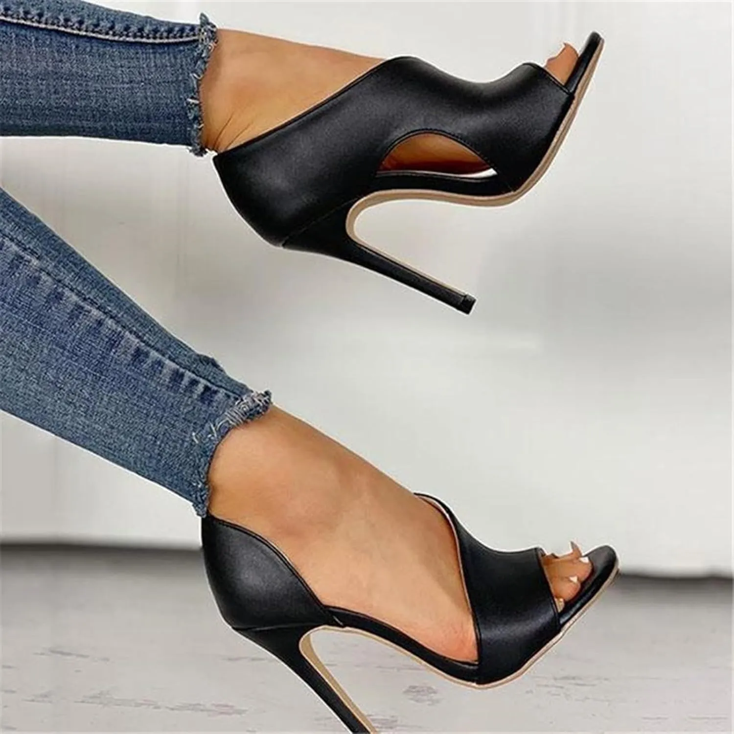 Sandals Women Open Toe Fish Mouth High Heeled Womens Sandals Party Dress Pumps Shoes Outdoor Fashion Sandals