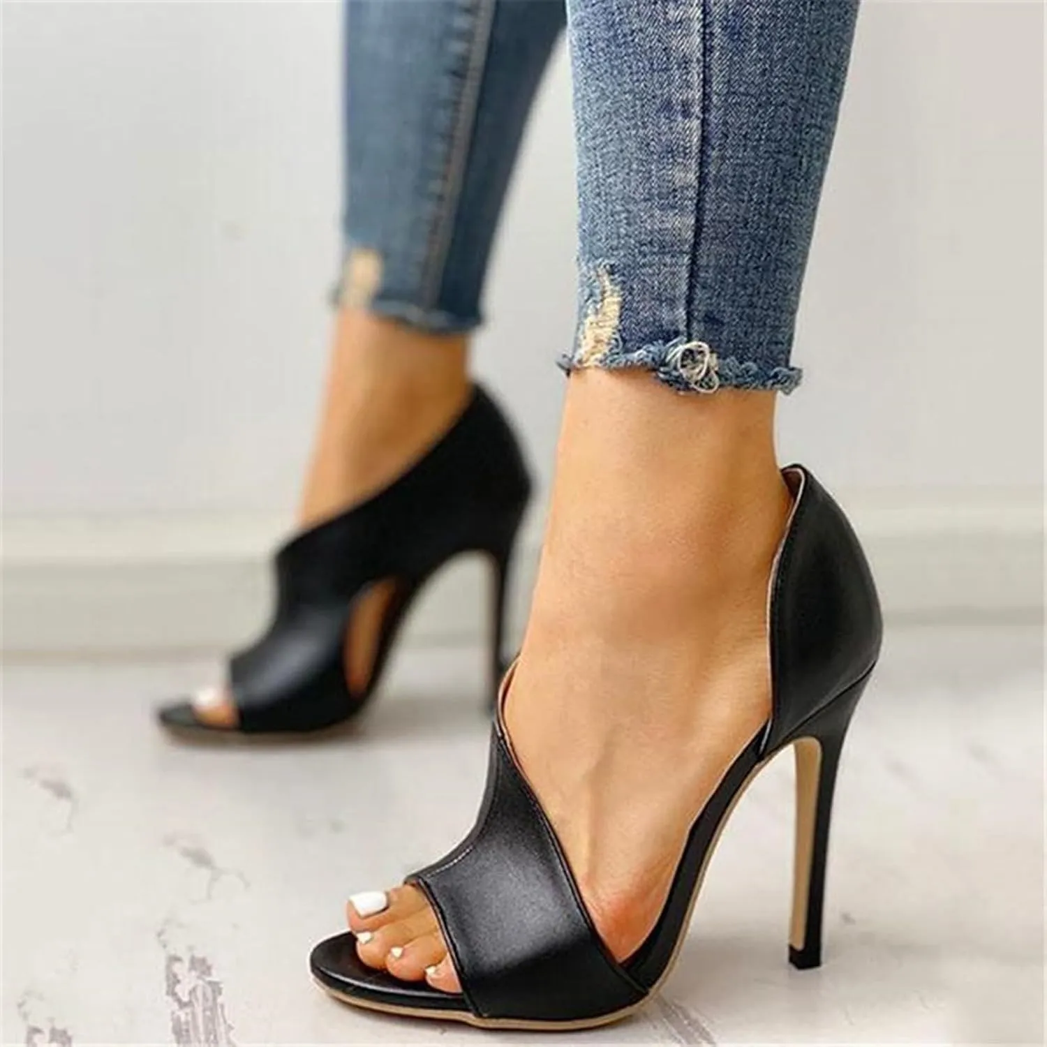 Sandals Women Open Toe Fish Mouth High Heeled Womens Sandals Party Dress Pumps Shoes Outdoor Fashion Sandals