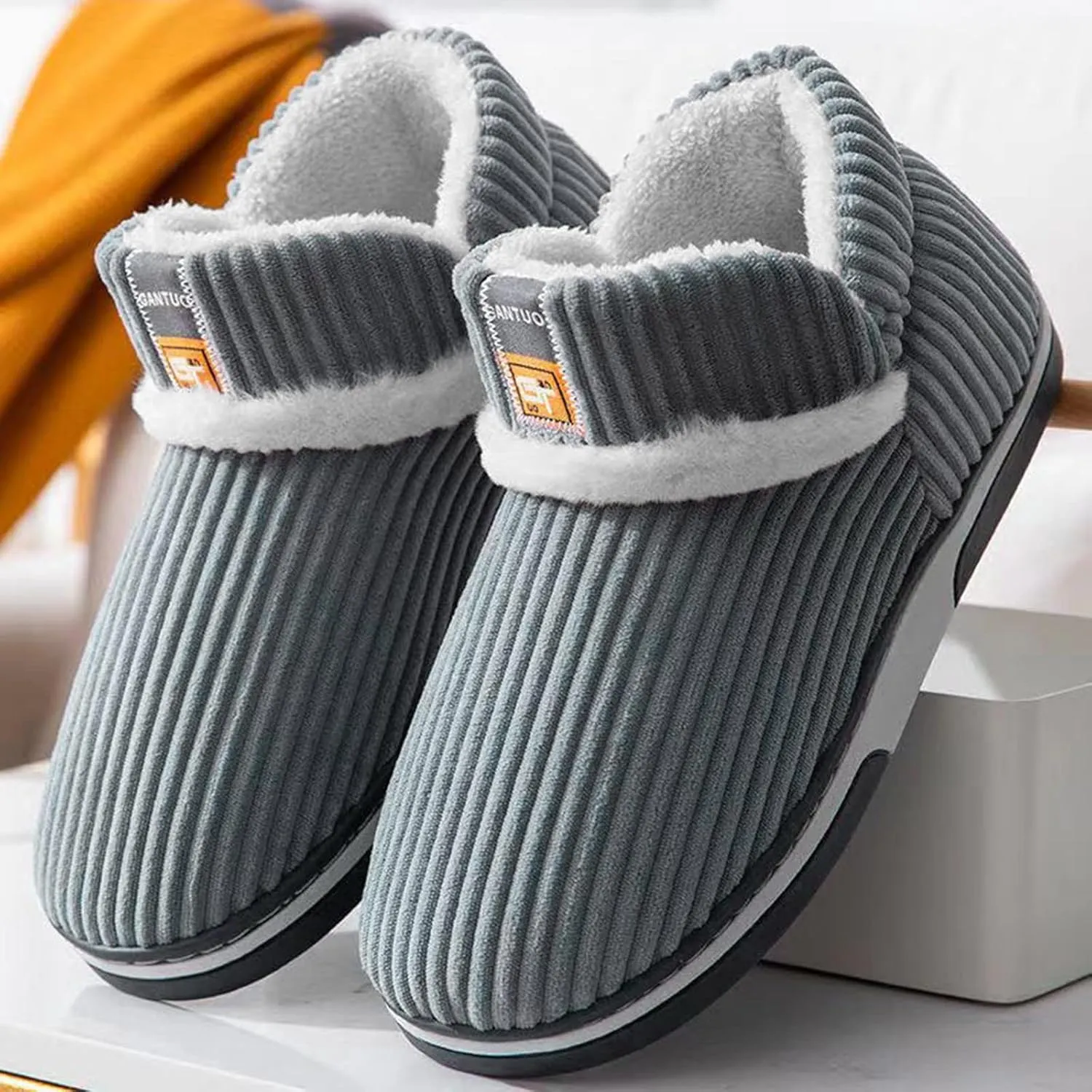 SBGMoSJ Bedroom Slippers Women Memory Foam Winter House Booties Heeled House Slippers Fluffy Slippers Animal Christmas Squishmallow Gifts for Wife 2023
