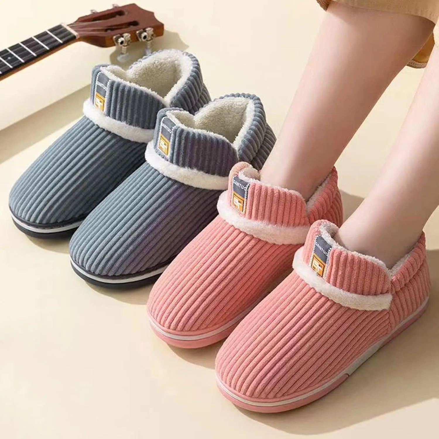 SBGMoSJ Bedroom Slippers Women Memory Foam Winter House Booties Heeled House Slippers Fluffy Slippers Animal Christmas Squishmallow Gifts for Wife 2023