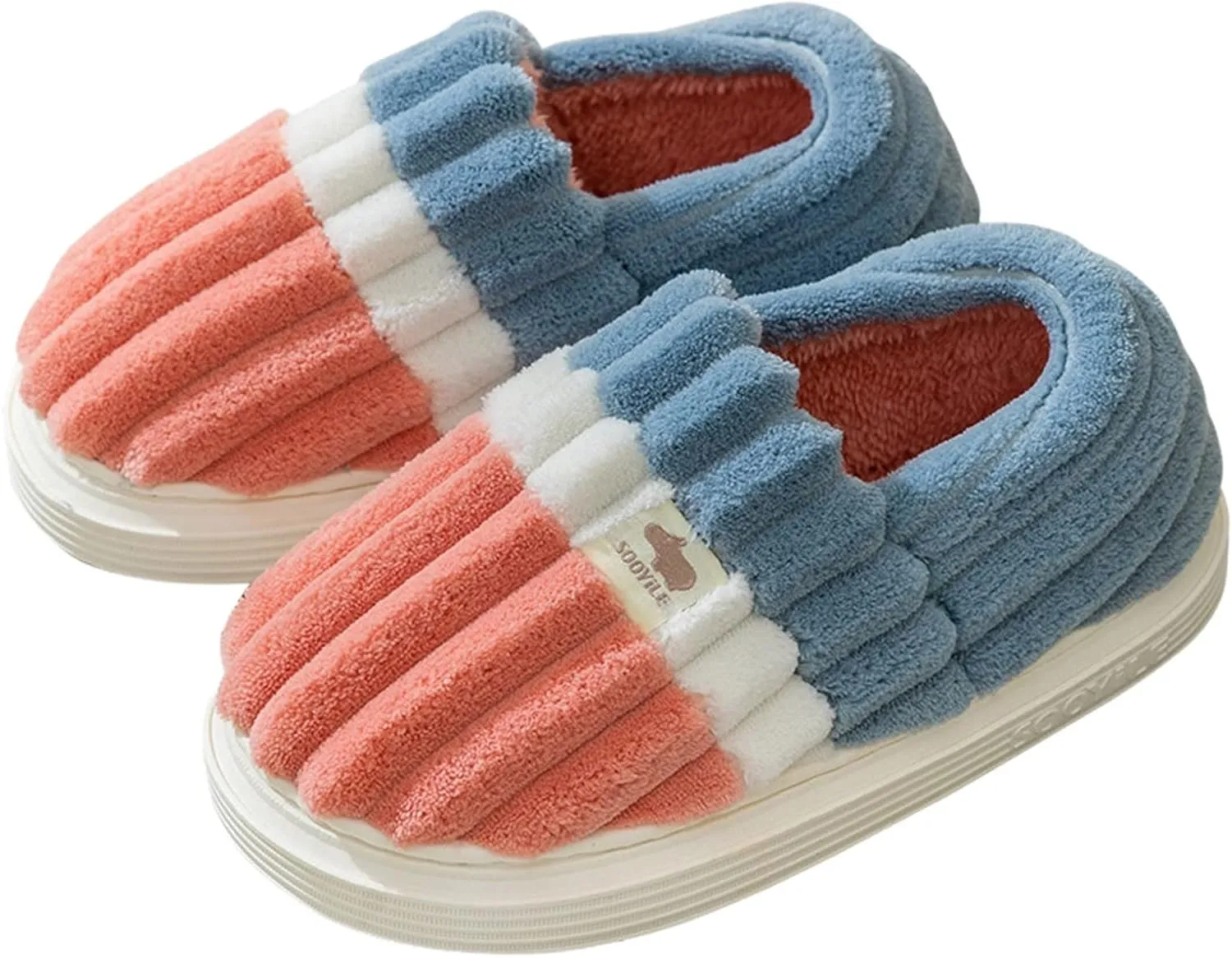 SBGMoSJ Kawaii Fuzzy Cute Cow Slippers for Women Winter Comfy Slippers Cute House Slippers for Women Hotel Slippers for Women Christmas Window Clings Gifts for Men 2023
