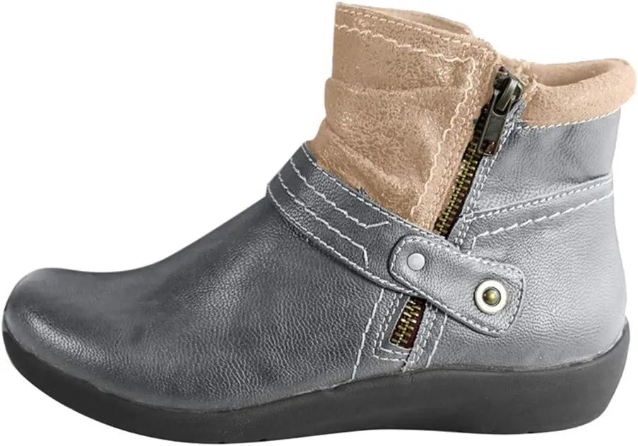 SBGMoSJ Womens Booties And Ankle Boots Low Heel Womens Ankle Booties Black Low Heel Booties Dressy Womens Black Leather Boots Ankle with Chunky Heels In Size 6 Turquoise Boots for Women