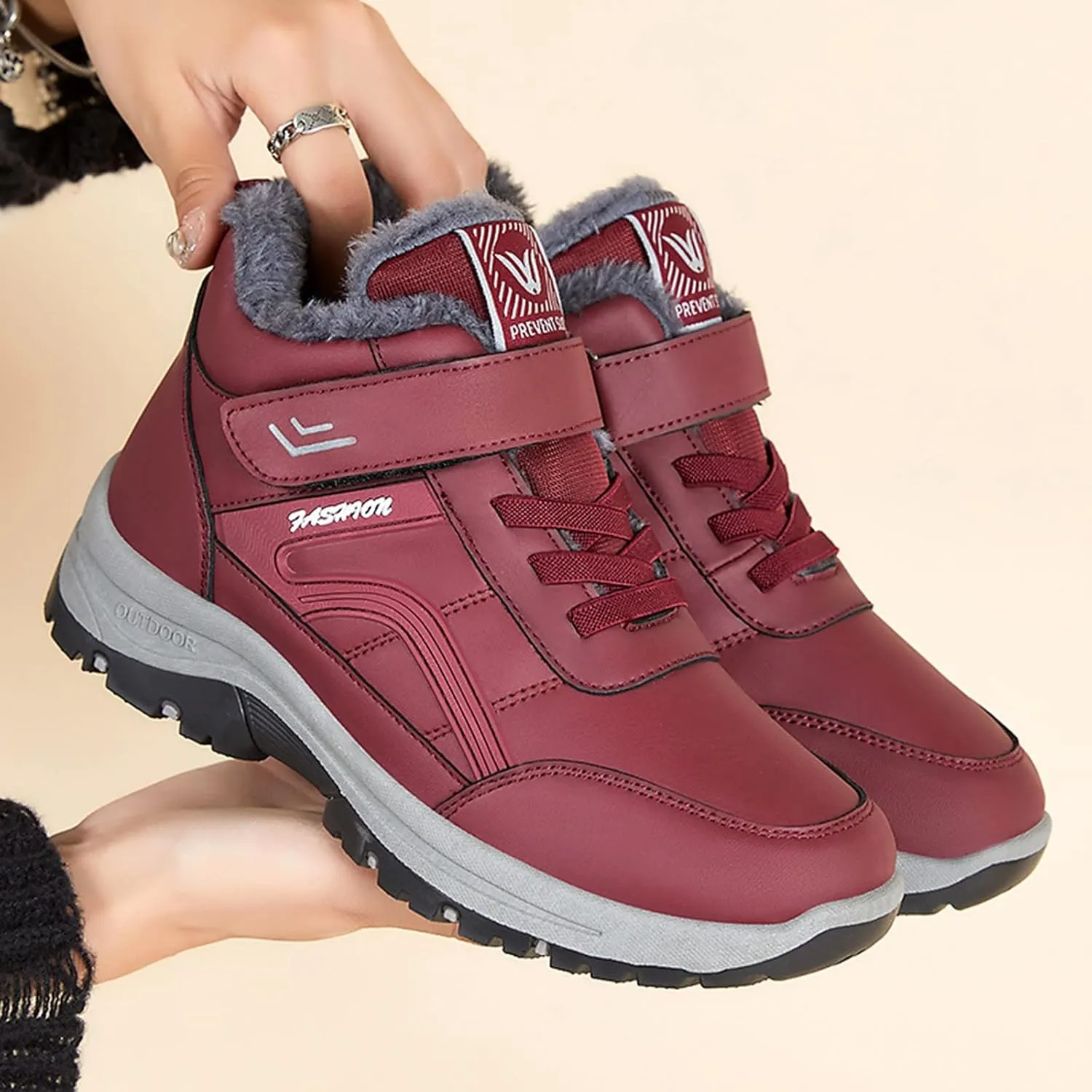 Short Winter Boots for Women Low Heel Ankle Snow Boots Size 9 Wide for Women Womens Winter Booties Wide Calf Snow Boots for Women Winter Shoes for Women Waterproof Wide Snow