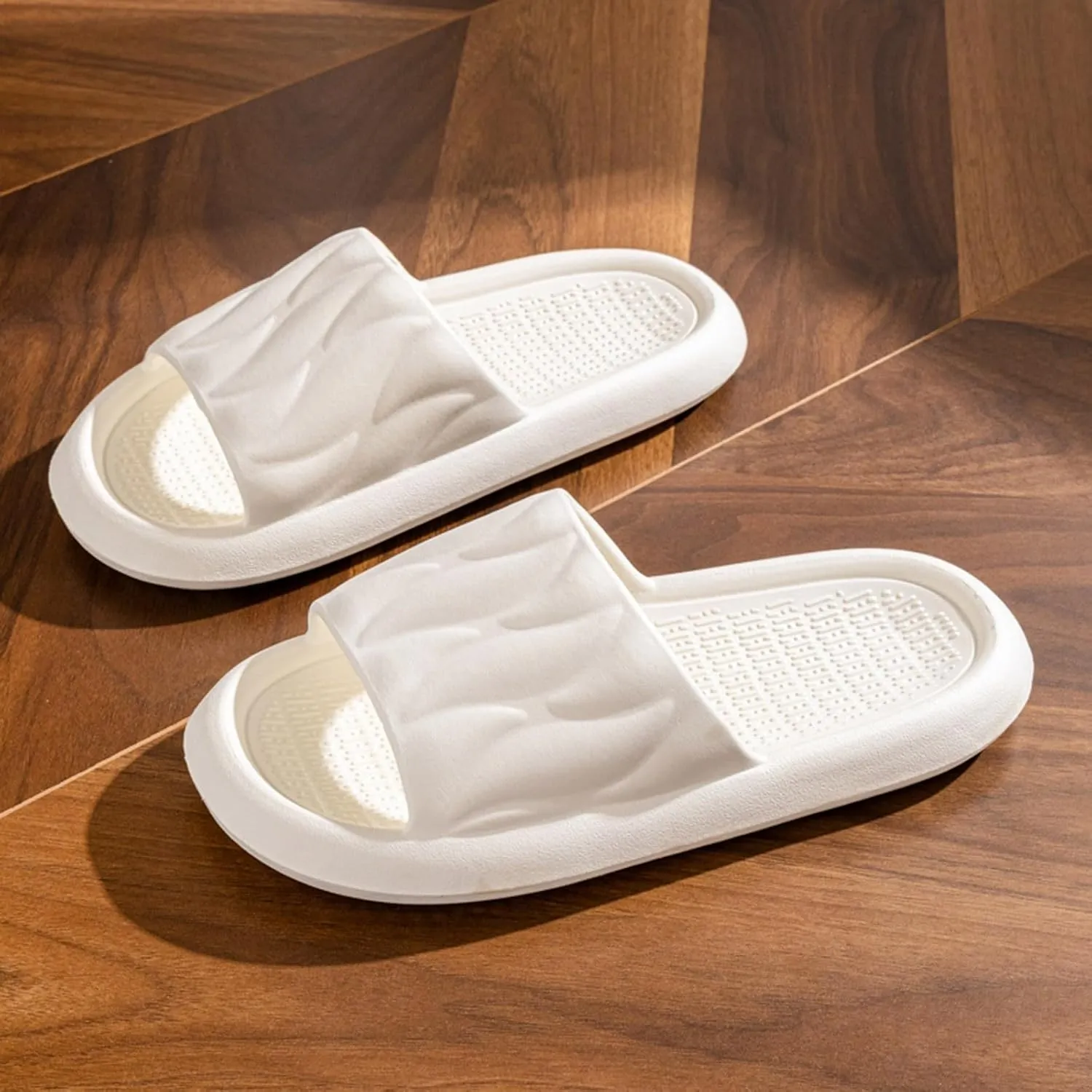 Shower Sandals Men Open Toe Shower Shoes Bathroom Sandals Cloud Comfy Indoor Outdoor Slides Unisex