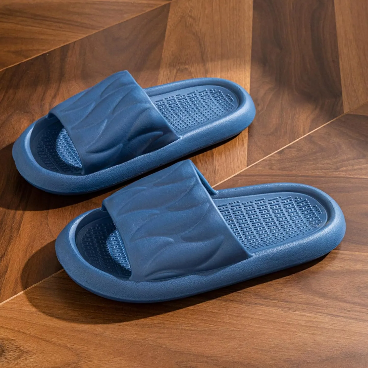 Shower Sandals Men Open Toe Shower Shoes Bathroom Sandals Cloud Comfy Indoor Outdoor Slides Unisex