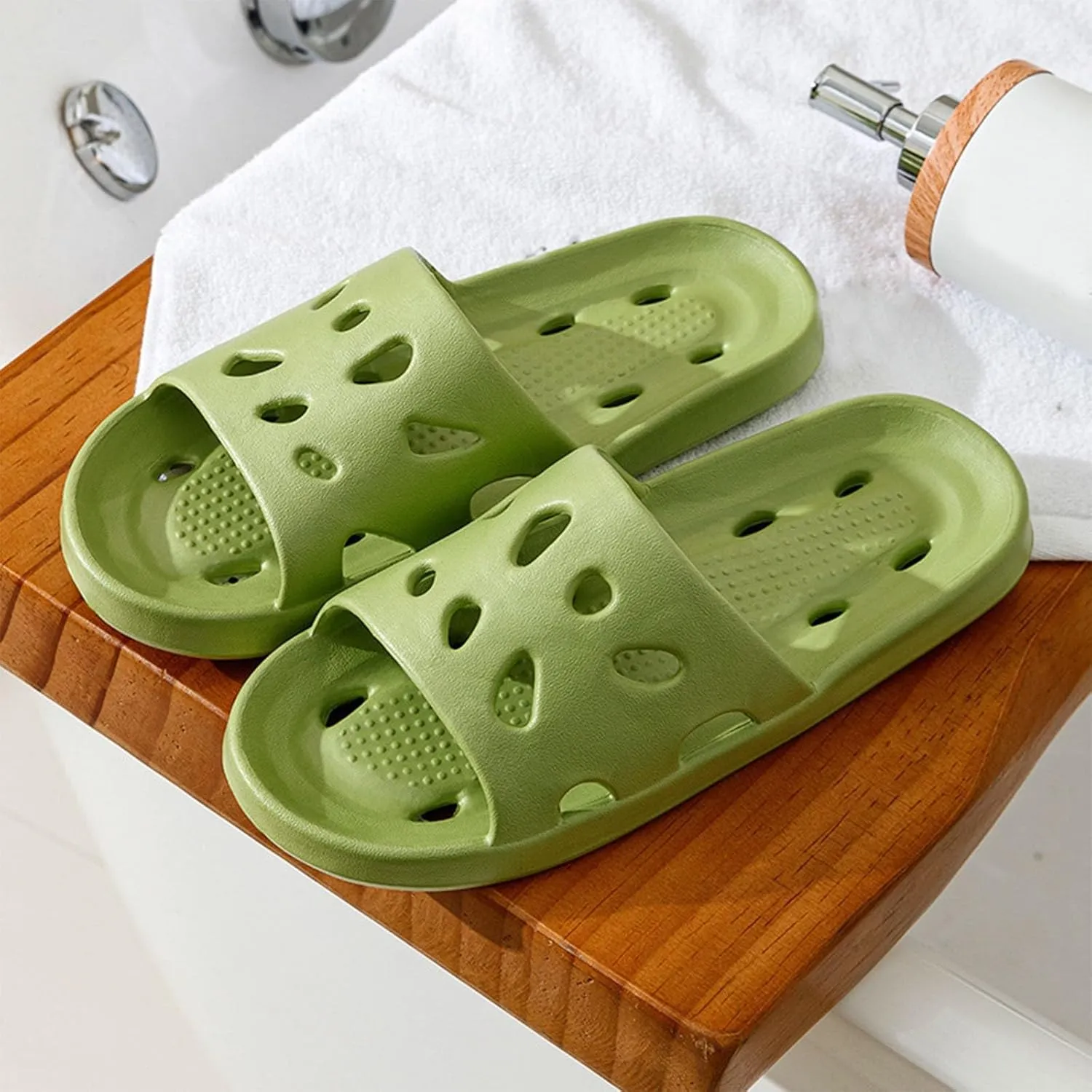 Shower Sandals Men's Athletic Outdoor Sandals Slides Non Slip Quick Drying Bathroom Slippers for Women Men