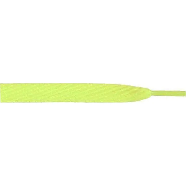 Skateboard Flat 1/2" - Neon Yellow (12 Pair Pack) Shoelaces