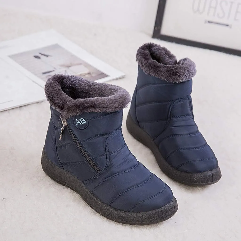 Slip on Snow Boots for Women Waterproof Womens Winter Dress Boots Size 12 Warm Winter Boots Women Size 11 Women's Winter Booties Waterproof Botas De Vestir Para Invierno Mujeres