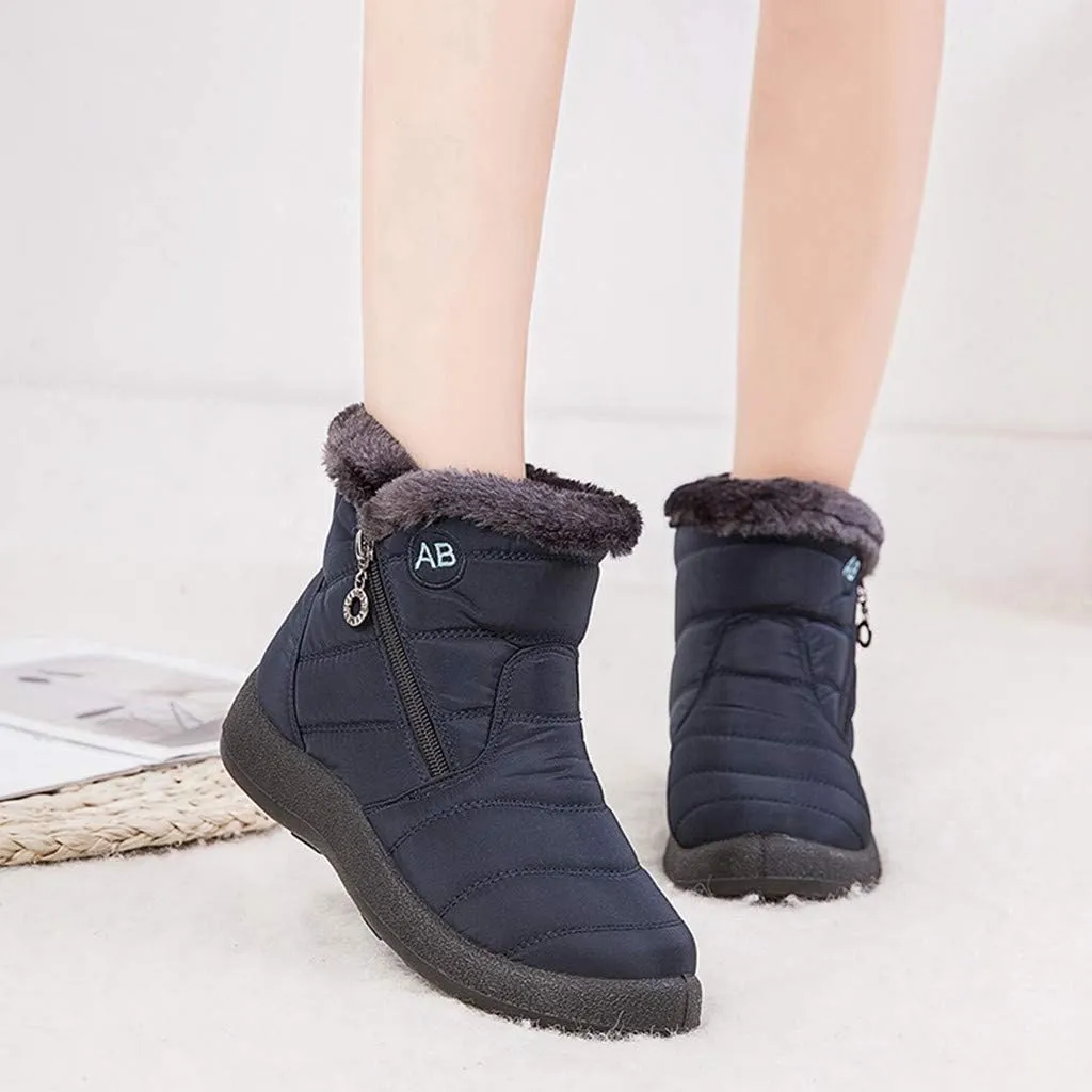 Slip on Snow Boots for Women Waterproof Womens Winter Dress Boots Size 12 Warm Winter Boots Women Size 11 Women's Winter Booties Waterproof Botas De Vestir Para Invierno Mujeres