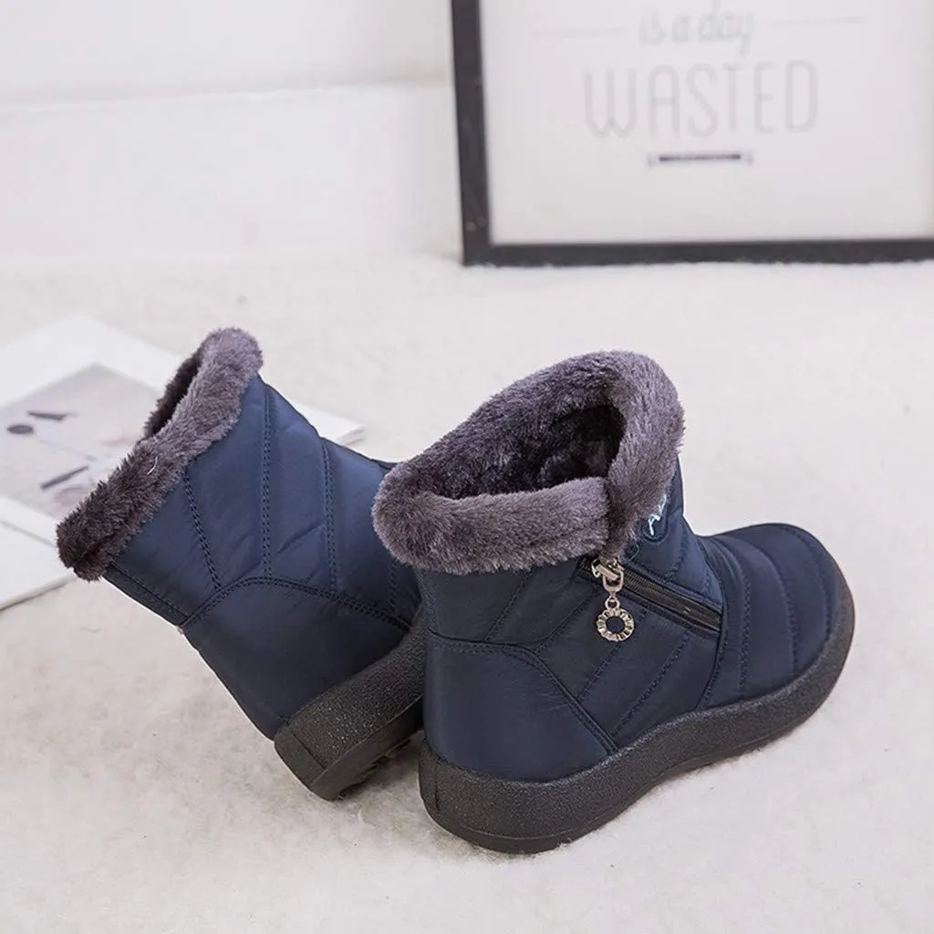 Slip on Snow Boots for Women Waterproof Womens Winter Dress Boots Size 12 Warm Winter Boots Women Size 11 Women's Winter Booties Waterproof Botas De Vestir Para Invierno Mujeres
