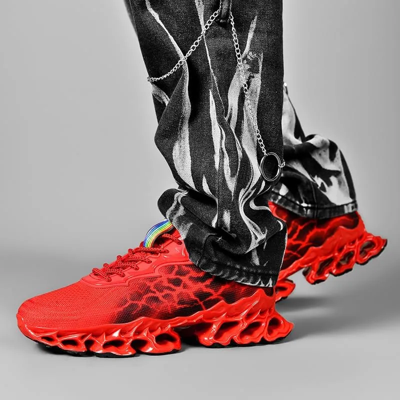 Sneakers for Women Trail Running Shoes Blade Womens Fashion Tennis Women's Athletic Sport Red Yellow Black Size Hiking Shoe Woman