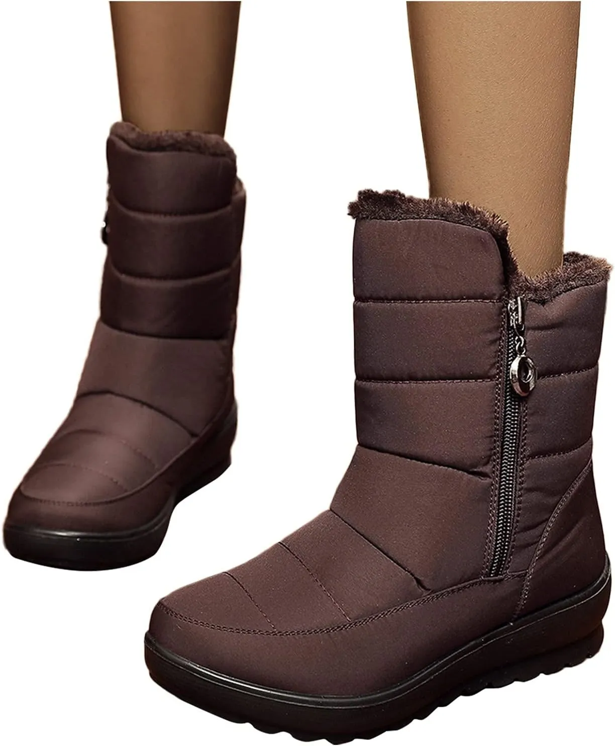 Snow Boots for Women Knee High Non Slip Snow Boot Women 10 Wide Fur Boots for Women Winter Black Boots for Winter Waterproof Women 2023 Botas TRmicas Para Mujer Sport