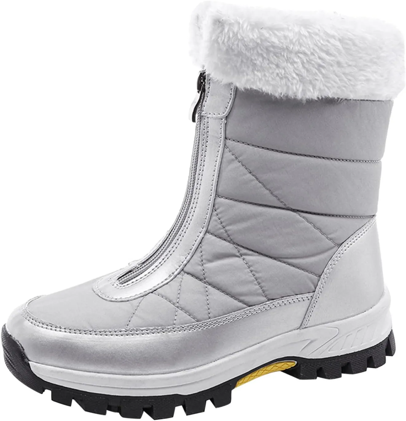 Snow Boots for Women Waterproof Anti Slip Women's Short Snow Boots Winter Boots Women Size 8 Black Womens Warm Fur Lined Winter Snow Boots Waterproof Platform Women Winter Snow Boots