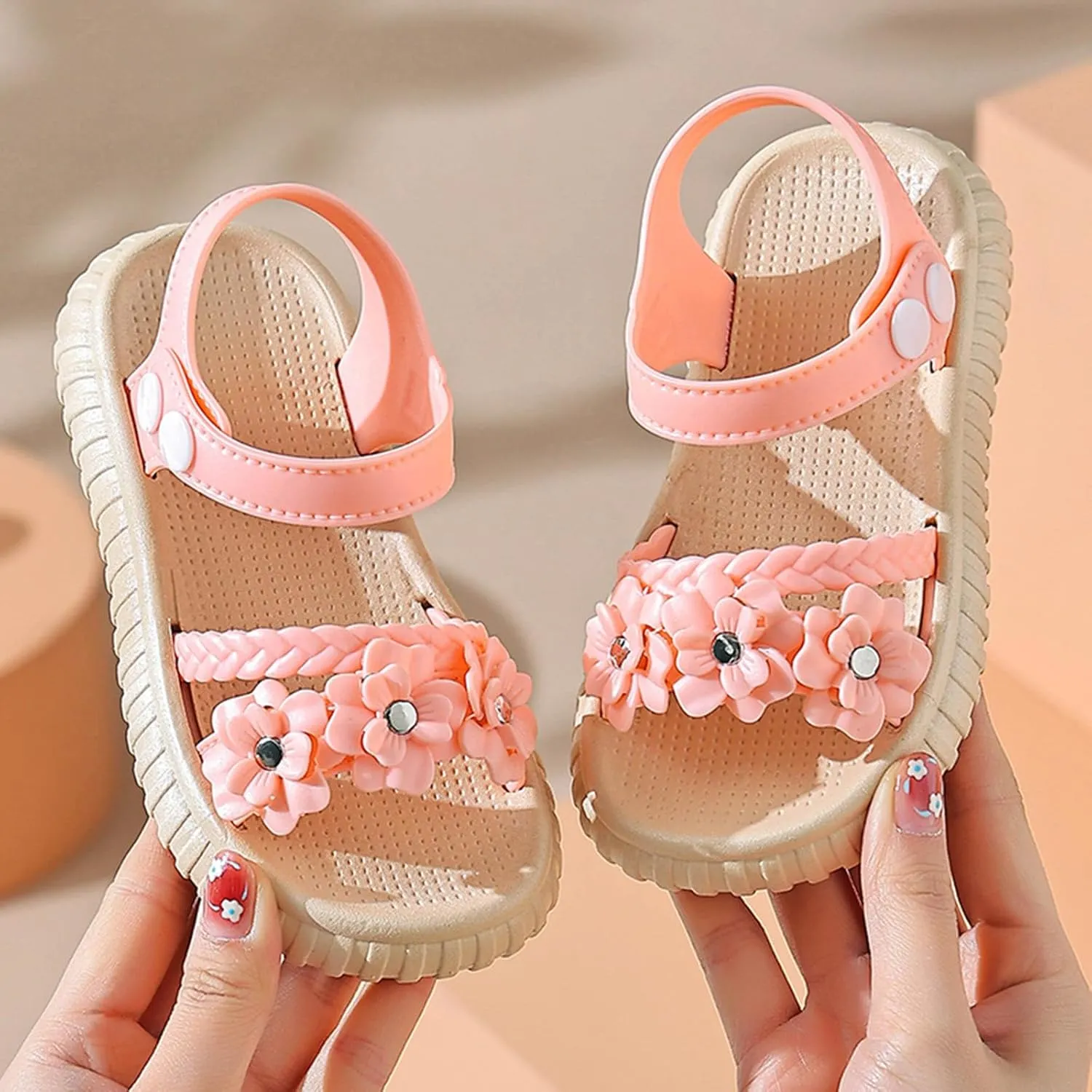 Summer Girls Fashion Sandals for Toddlers Soft Bottom Non Slip Outdoor Wear Flower Decorative Children's Girls Samdals