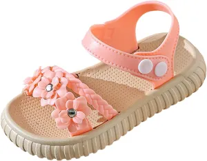 Summer Girls Fashion Sandals for Toddlers Soft Bottom Non Slip Outdoor Wear Flower Decorative Children's Girls Samdals