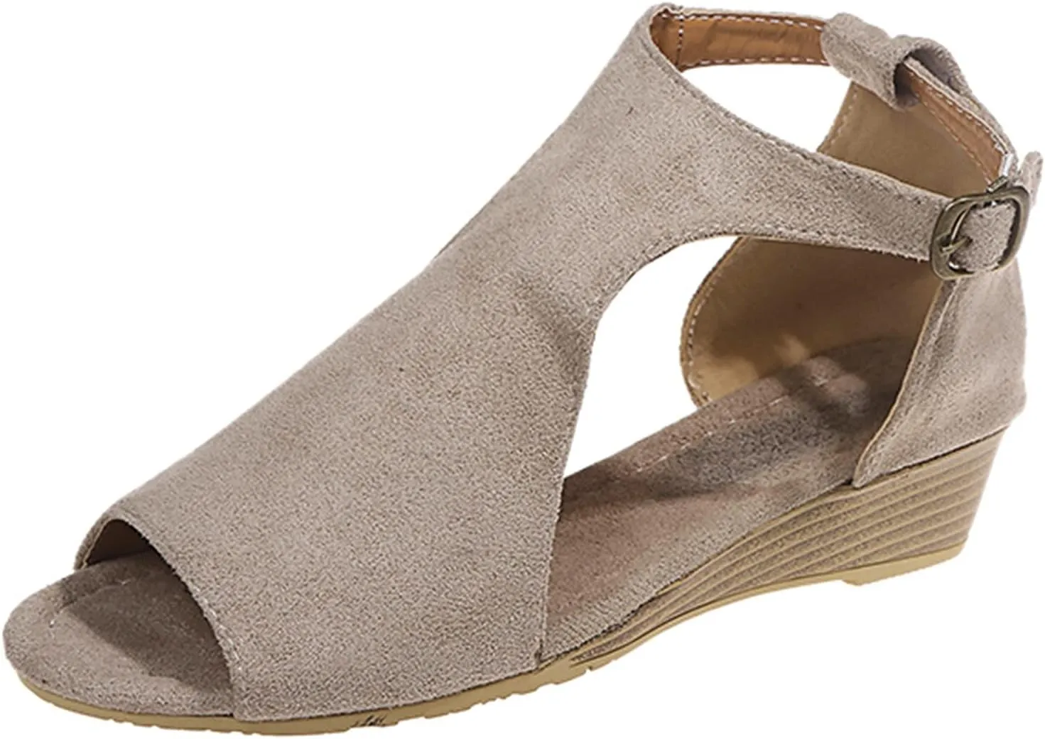 Summer Sandals Shoes Beach Toe Women Wedges Open Buckle Roman Breathable Strap Women's sandals Dress Shoes