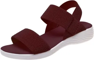 Summer Womens Sandals Open Toe Espadrilles Wedge Sandals for Women Orthopedic Sandal Comfortable Low Wedge Walking Slippers with Arch Support Casual Slip on Shoes Beach Dress Platform Sandal 2025
