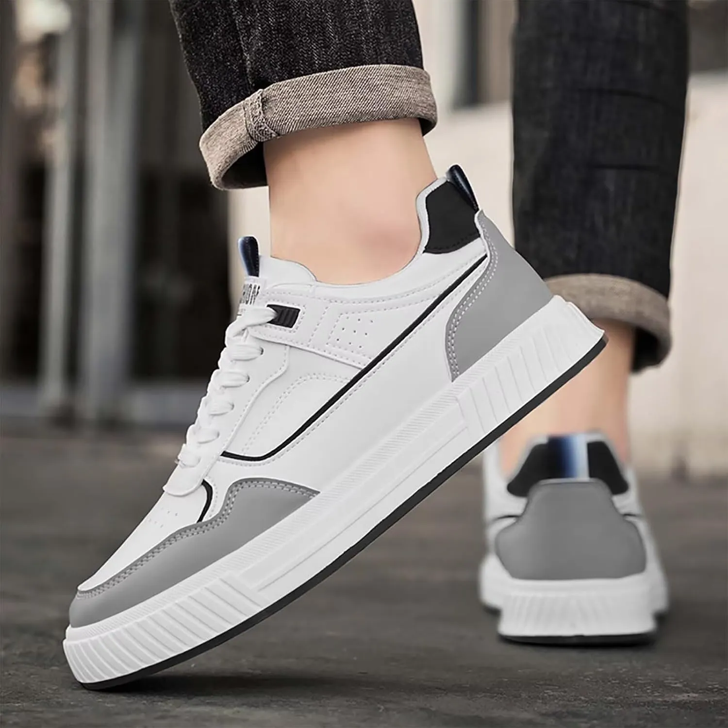 TERBOFIN Men's Walking Skate Shoes Fashion Low-top Casual Sneakers for Men