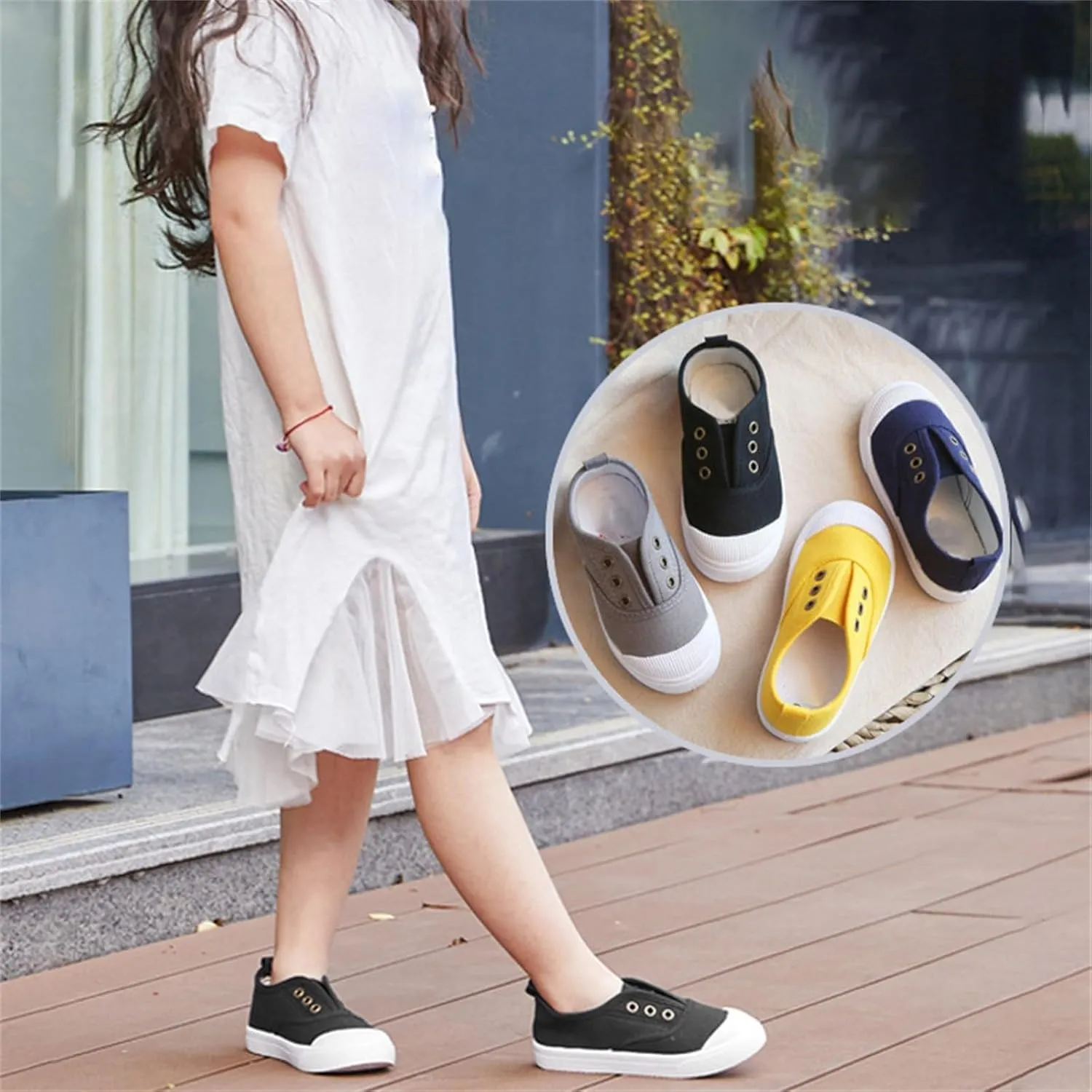 Toddler Kids Canvas Shoes Running Shoes for Girls Boys Frosted Wide Barefoot Sneakers Non-Slip Flat Tennis Shoes