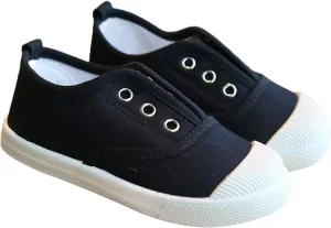 Toddler Kids Canvas Shoes Running Shoes for Girls Boys Frosted Wide Barefoot Sneakers Non-Slip Flat Tennis Shoes