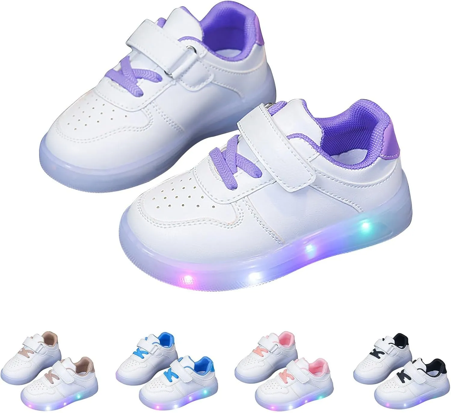 Toddler No Lace Glitter Sneakers Flat Non Slip Sole Rubber Lightweight Sport Shoes Baby Boys Girls First Walking Shoes