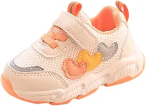 Toddler Sneakers Children's Sports Mesh Shoes Unisex Heart Decoration for Kids 3 to 18 Months Youth Pg1 Basketball Shoes