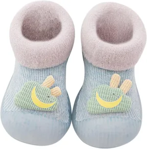 Toddler Sock Shoes,Baby Home Slippers Cartoon Warm House Slippers for Infant Lined Winter Indoor Shoes Girls Boots