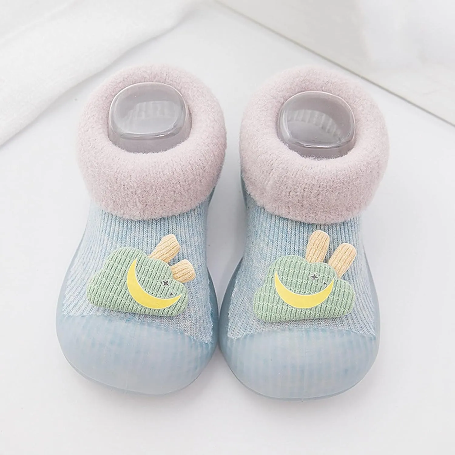 Toddler Sock Shoes,Baby Home Slippers Cartoon Warm House Slippers for Infant Lined Winter Indoor Shoes Girls Boots