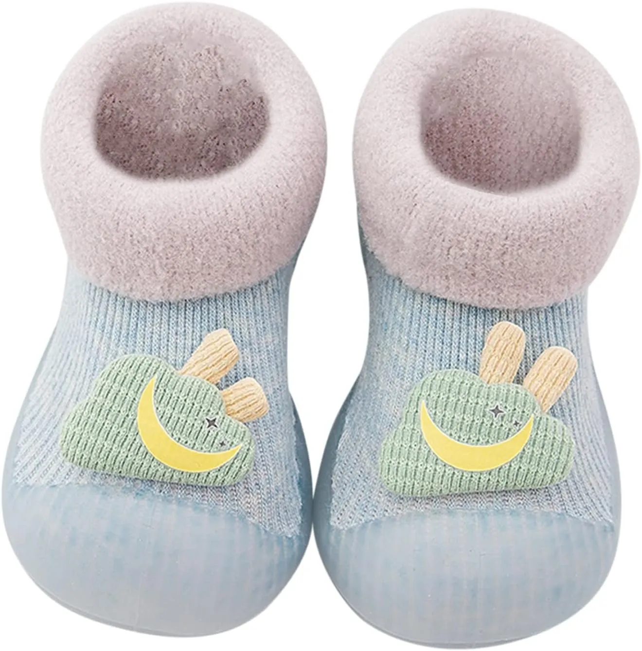 Toddler Sock Shoes,Baby Home Slippers Cartoon Warm House Slippers for Infant Lined Winter Indoor Shoes Girls Boots