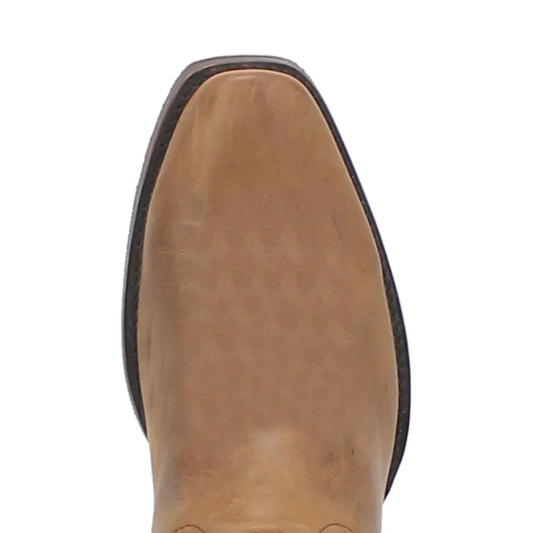 True Grit Leather Boot - Tan/Green - DI141-BN97
